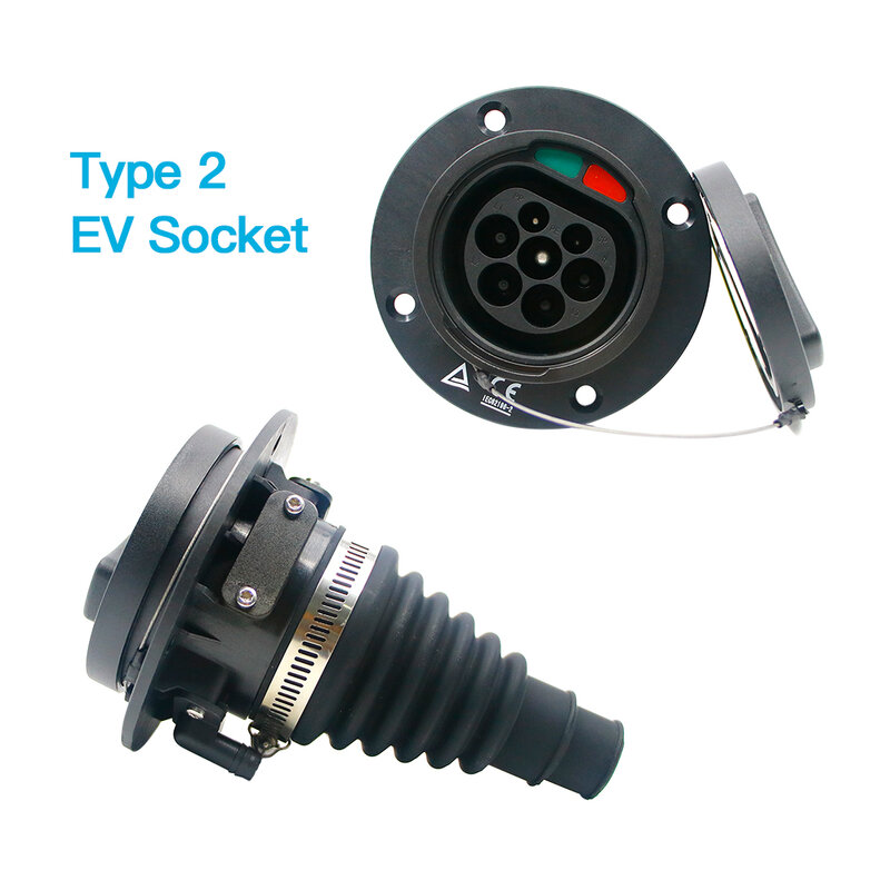 Lade adapter für Elektro fahrzeuge EV-Buchse mit elektronischem Schloss 16a 32a Evse-Seite Typ 2 IEC 2. 5-2 Mennekes-Buchse