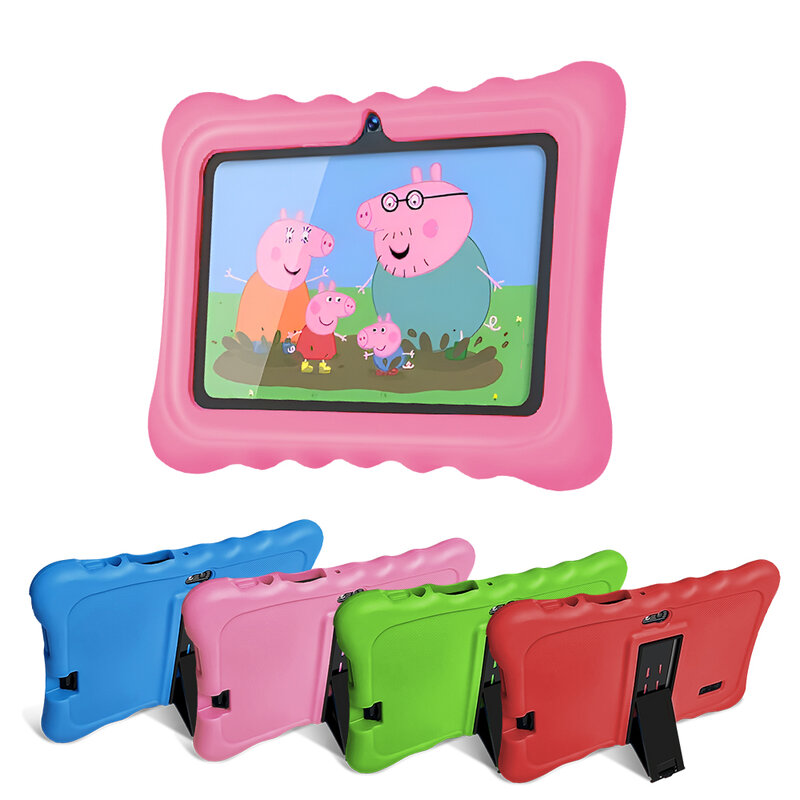 Tablet PC 7 inci Quad Core RAM 4 GB ROM 64 GB, Tablet pendidikan anak belajar anak Android 9.0