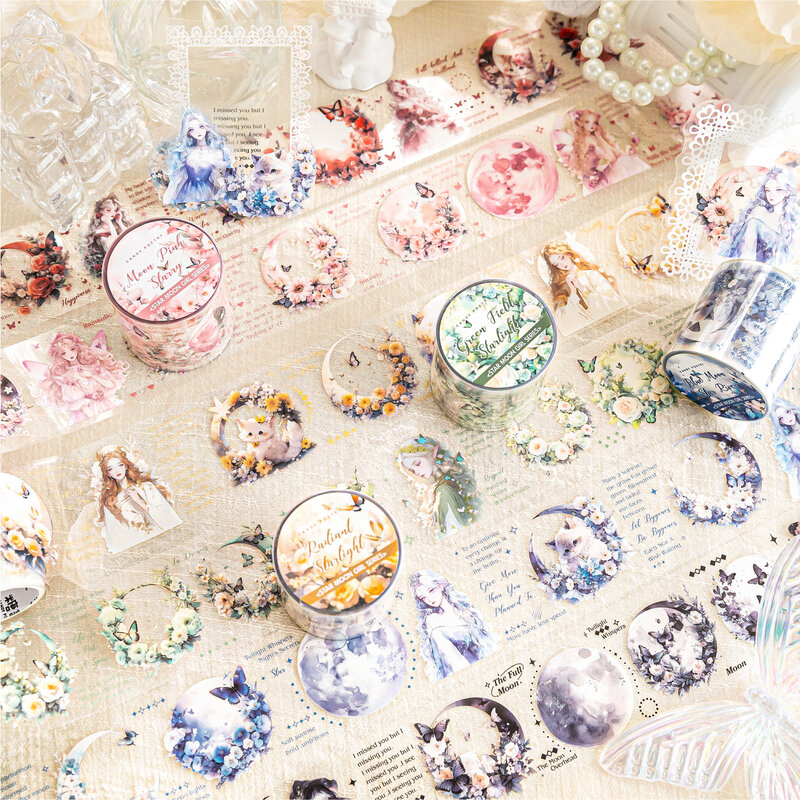 12PCS/LOT Starry Moon Girl series cute lovely decorative PET tapes
