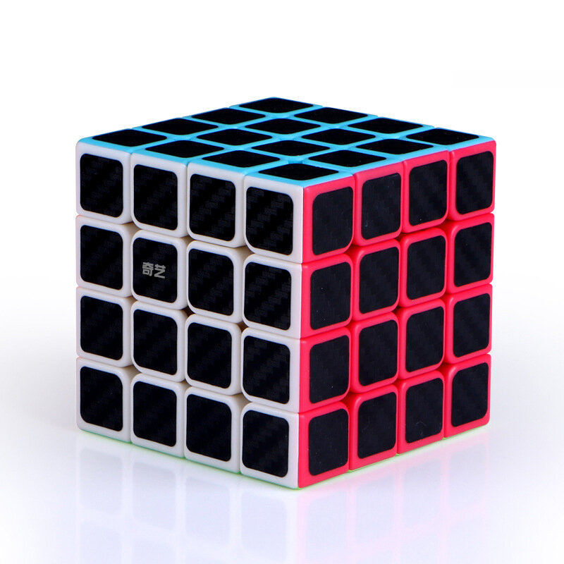 Cubo mágico de fibra de carbono sobre 2x2 3x3 4x4 5x5 cubo conjunto adesivo velocidade cubos mágicos puzzle brinquedo crianças brinquedo de presente educ brinquedo