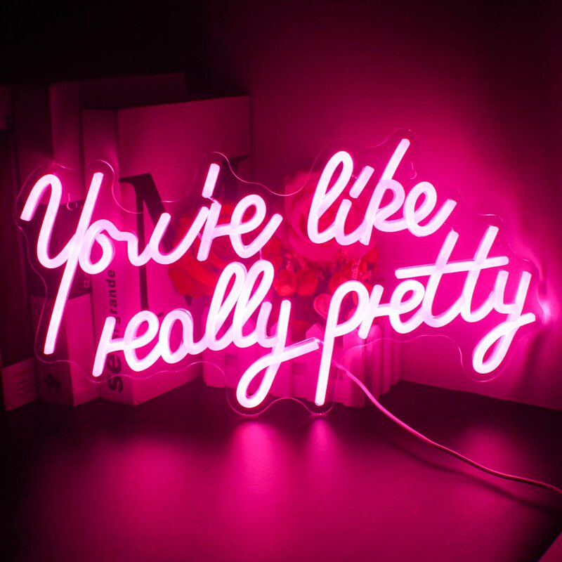 Jesteś jak naprawdę ładna neony biała różowa dioda LED lampa neonowa na przyjęcie weselne w sypialni wystrój ścian barowych podświetlić znak