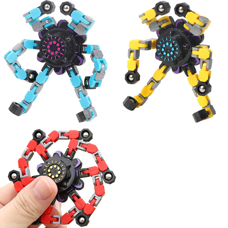 2022 deformato Fidget Spinner Chain giocattoli per bambini Antistress Spinner a mano giocattoli di sfiato regalo per giroscopio sensoriale per adulti Antistress