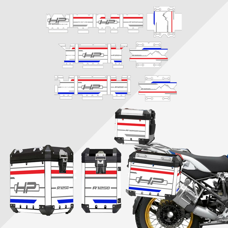 Motocicleta Caixa de Adesivo de Alumínio, BMW Panniers 40 GS R1250GS R1200GS R1200 R1250 GS Aventura 2014-2023