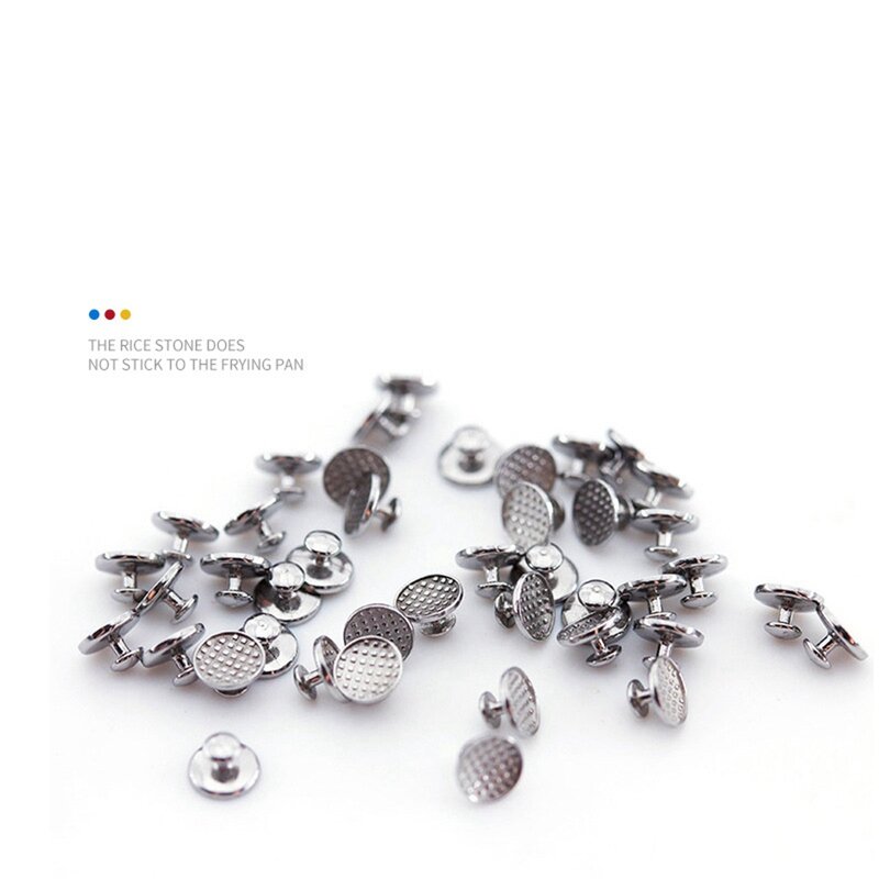 10pcs/Pack Dental Orthodontic Lingual Button Bottom Bondable Metal Tongue Side Buckle Dentistry Materials
