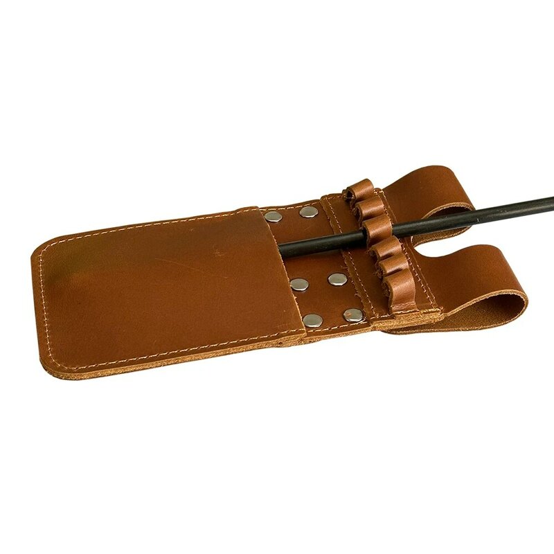 Bolsillo de flecha de cuero de vaca, bolsa trasera de tiro con arco, almacenamiento de flechas, bolsillo de cadera para tiro con arco, 1 ud.