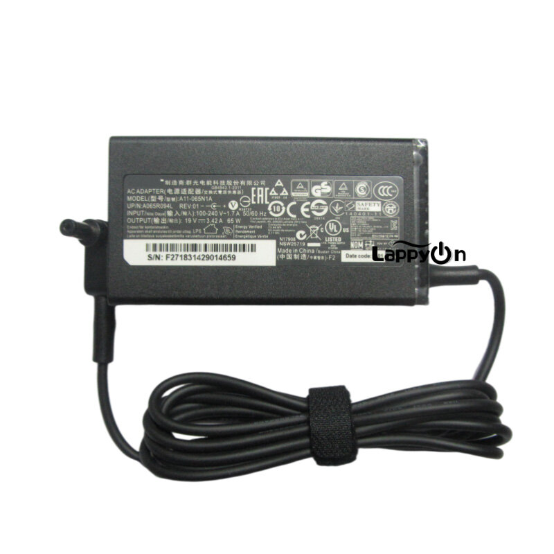 ACER – chargeur d'ordinateur portable 19V, 3,42a, PA-1650-86 x 5.5mm, adaptateur secteur pour ASPIRE ES14, ES15, roadmate TM4750, TM5742, 1.7