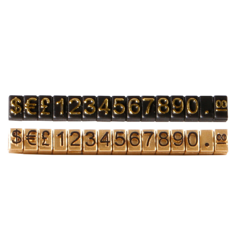 3*5mm preço ajustável cubo tag para jóias preço display contador suporte número letra dólar preço bloco kit para loja de varejo