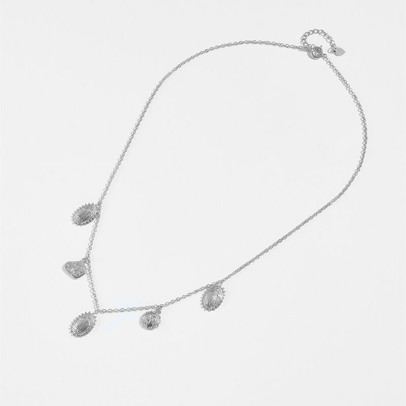 Женское длинное ожерелье-цепочка из серебра 925 пробы
