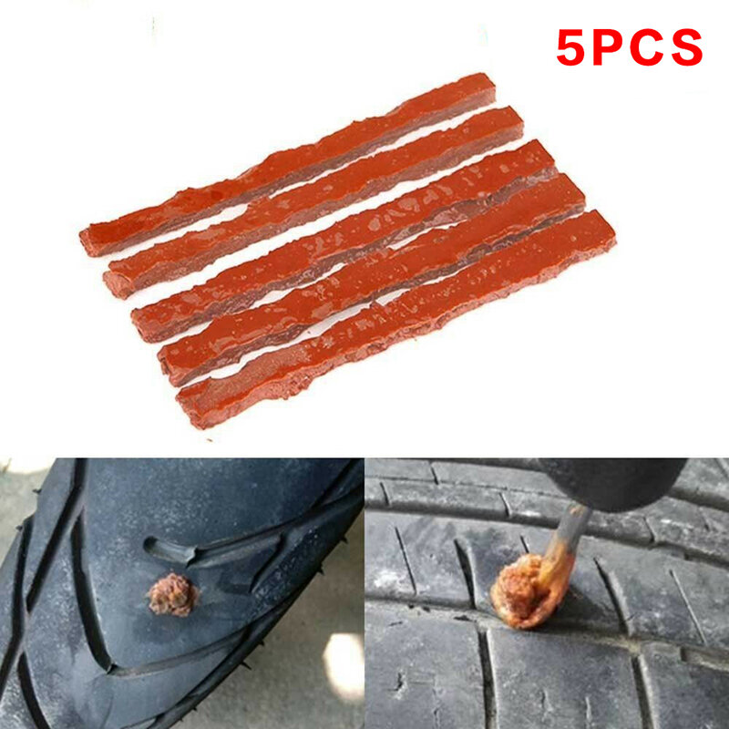 5 pezzi Kit di strumenti per la riparazione della puntura del pneumatico della spina della striscia di tenuta Tubeless del pneumatico del motociclo dell'automobile