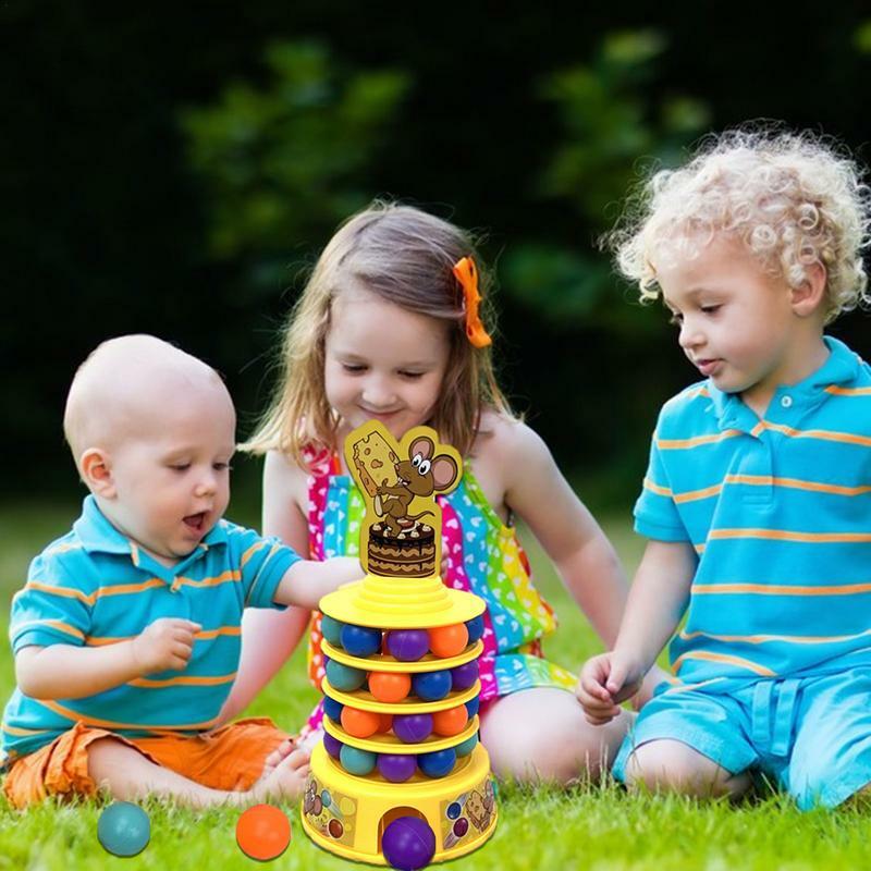 Juego de torre de equilibrio Montessori, torre de arco, Bola de apilamiento, juguete de gota, torre de bolas de Desarrollo Educativo, juguetes preescolares, actividad