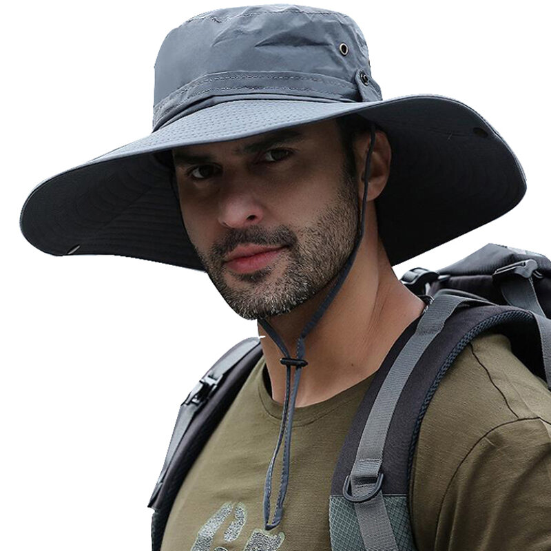 Nuova protezione solare cappello da pesca estate maglia traspirante campeggio escursionismo berretti cappello da sole anti-uv cappellini da alpinismo cappello Panama da uomo