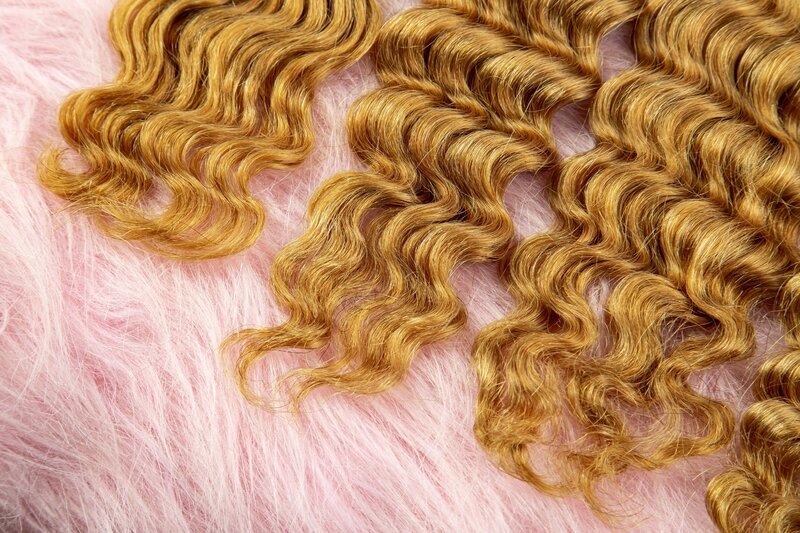 Extensiones de cabello humano para mujer negra, mechones de pelo virgen brasileño 100%, con ondas profundas degradadas de 26 y 28 pulgadas, a granel, sin trama, para trenzas bohemias
