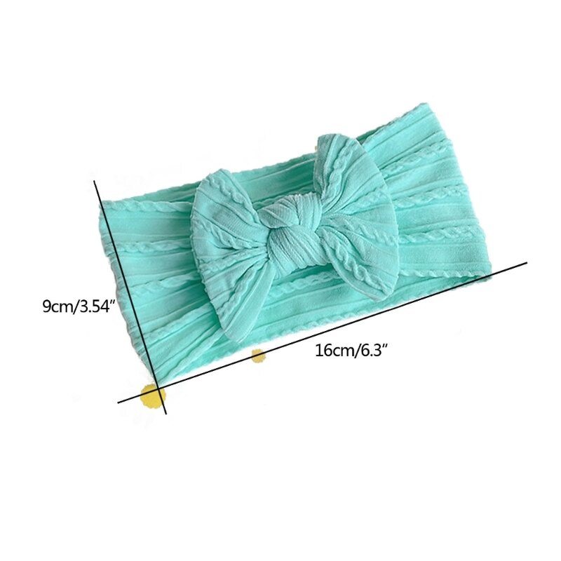 Bandeau à gros nœud pour bébé fille, 5 pièces, couleur unie, large, accessoires pour cheveux élastiques, couvre-chef pour