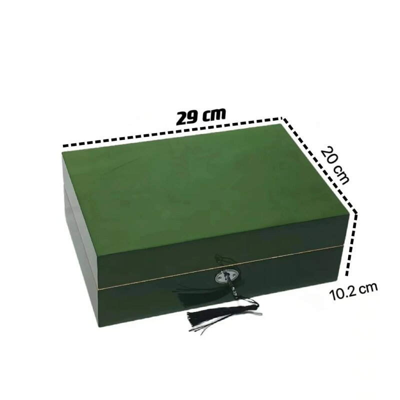 Caixa De Armazenamento De Relógio De Madeira Verde, Caixa De Relógio GMT, Props De Exposição, Casos De Presente, De Alta Qualidade, Grande Capacidade, Atacado, 10 Grades