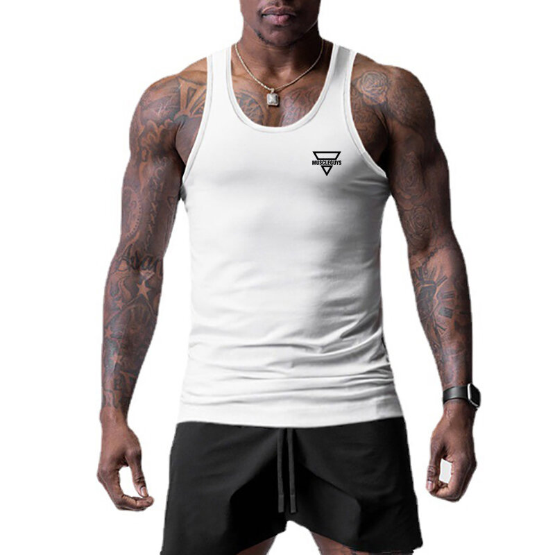 New Gym Bodybuilding senza maniche Quick-dry Mesh Slim Fit canotte uomo Outdoor Casual Summer traspirante Cool Feeling Muscle Shirt