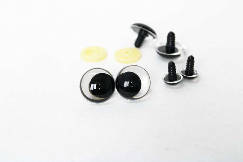 20pcs  new design  12mm 14mm 16mm 18mm 20mm 23mm 28mm clear Round  Cartoon toy safety eyes  eyes eyes with handpress washer