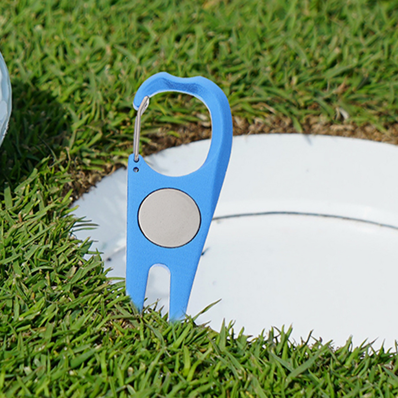 2 buah Golf Divot garpu profesional, tongkat Golf Divot alat perbaikan portabel untuk pelatihan Golf