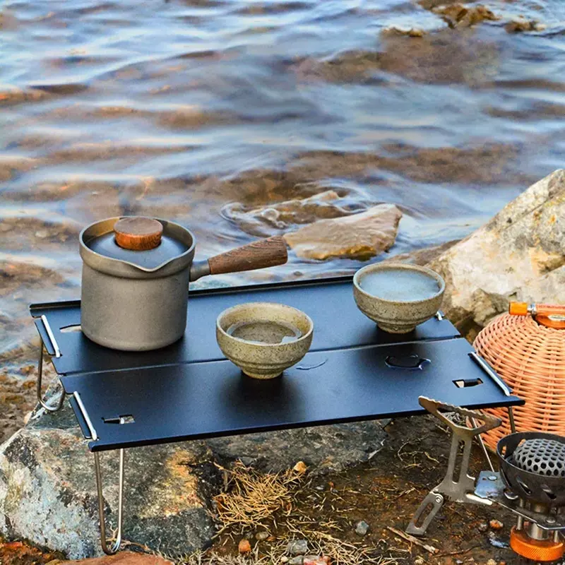 Mini stół kempingowy piknikowy przenośny składany stół aluminiowy składany stół plażowy na obóz piknikowy wędkarski