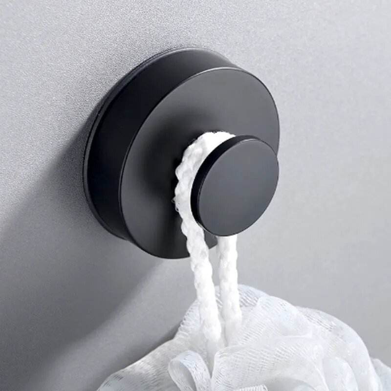 Черно-белые крючки для вакуумной присоски, без отверстий, крючок на присоске для ванной, настенная вешалка с крючком, стеклянная зеркальная вешалка для полотенец, сумок