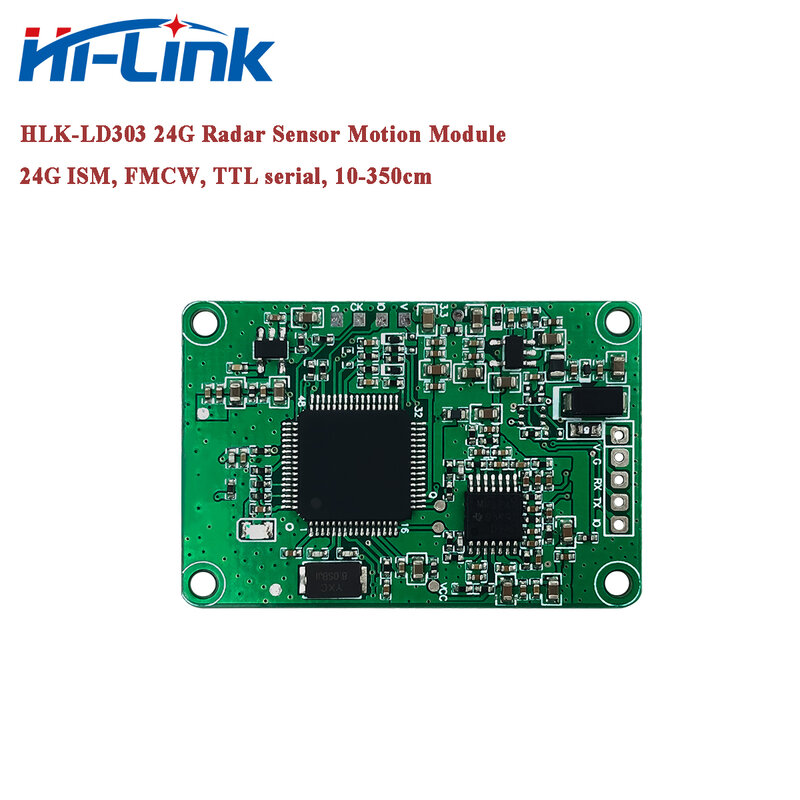 Hi-Link HLK-LD303 24G มิลลิเมตร Wave ตั้งแต่กล้องมองหลังติดรถยนต์โมดูล LD303 Smart Motion TTL Serial ระยะทางเอาท์พุท