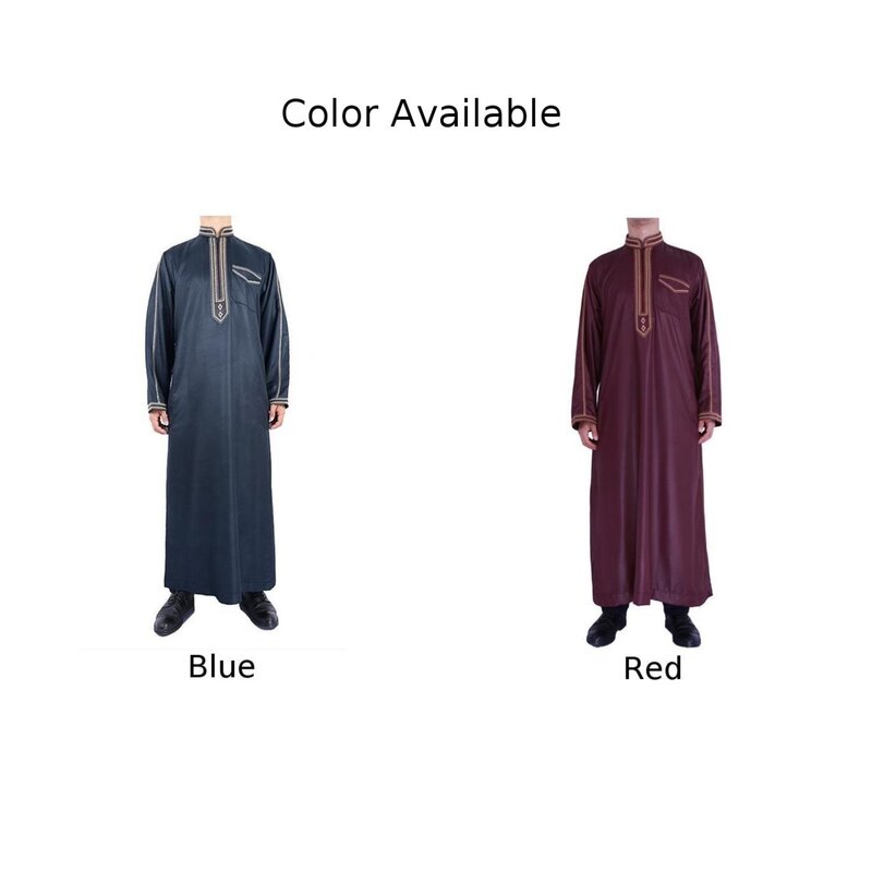 Túnica solta de manga comprida confortável masculina, roupa confortável, moda casual, feriado diário, estiramento leve muçulmano, primavera