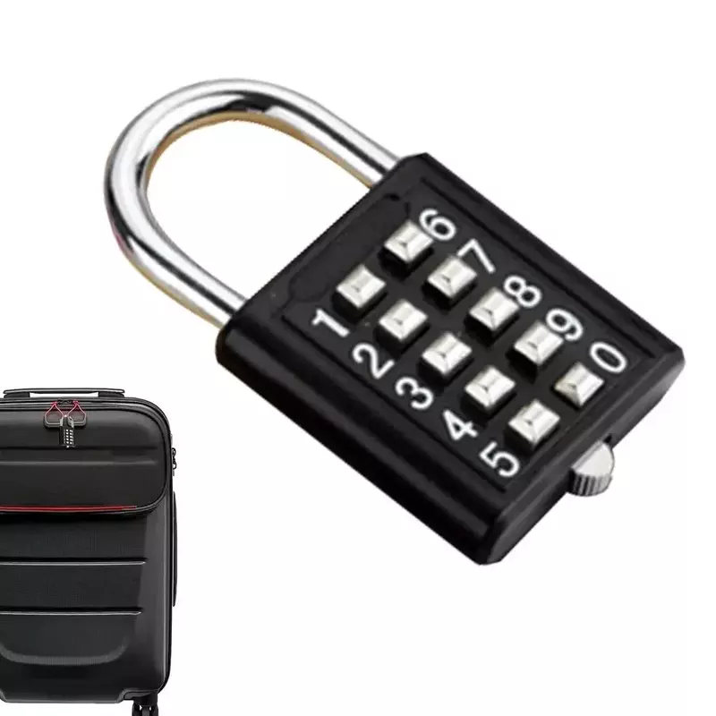 Gembok Gym dengan tombol kode kombinasi gembok keamanan 8 digit kode Digital gembok kunci loker kecil untuk pagar siswa baru