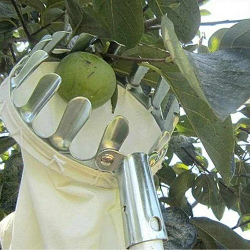 Metalowe zbierak do owoców sad ogrodnictwo jabłko brzoskwinia wysokie drzewo zbieranie narzędzia owoce Catcher kolekcja etui Farm narzędzia ogrodowe