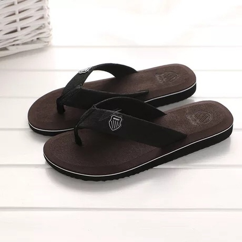 Sepatu sandal pantai untuk pria, sandal jepit pantai kualitas tinggi Anti licin kasual untuk pria musim panas