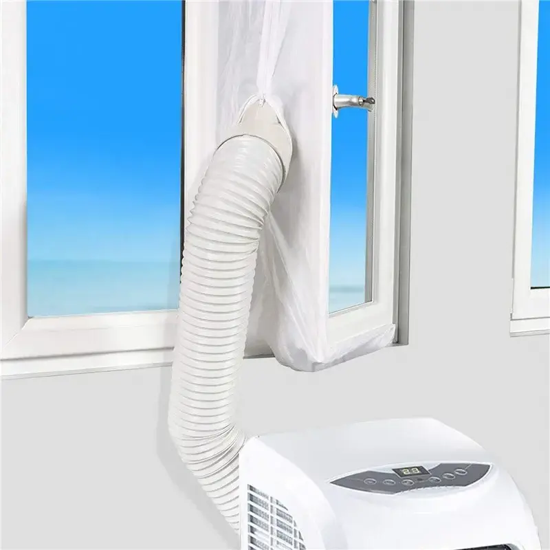 Selo de janela para ar condicionado portátil Placa de vedação de pano flexível Selo de janela com fecho e adesivo rápido