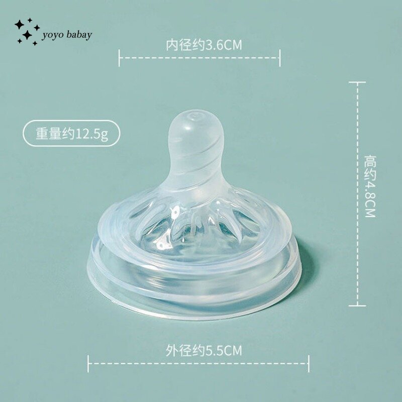تتحمل واسعة حلمات حليب الثدي ، الغذاء الصف سيليكون ، الطفل الرضيع زجاجة ، الحلمة السائل ، مقاومة للحرارة إلى 120 درجة مئوية ، 5.5 سنتيمتر