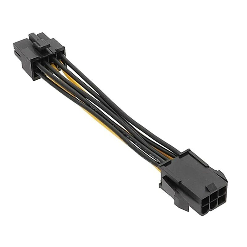 Computer moederbord CPU-kabel moederbord 6-pins vrouwelijk naar 8-pins mannelijk adaptersnoer platte kabel B0KA