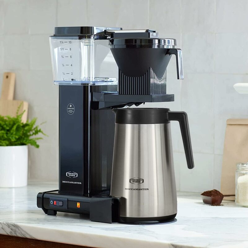 Technivorm Moccamaster 79314 KBGT thermal Carafe 10-Cup Coffee Maker 40 Ounce, Black 1.25l