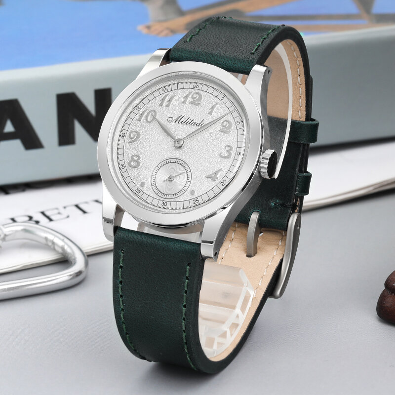 Militado-Reloj de pulsera de cuarzo resistente al agua, pulsera de acero inoxidable con cristal Hardlex, movimiento VD78, 100m, ML01