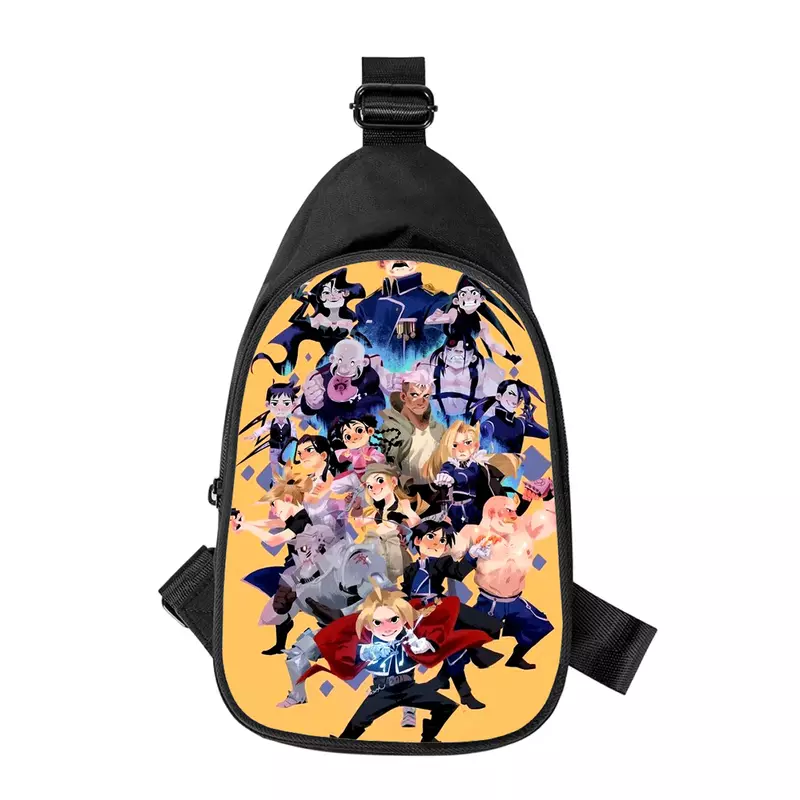 Anime Fullmetal Alchemist Print New Men Cross Chest Bag diagonal Women borsa a tracolla marito School marsupio maschile chest Pack