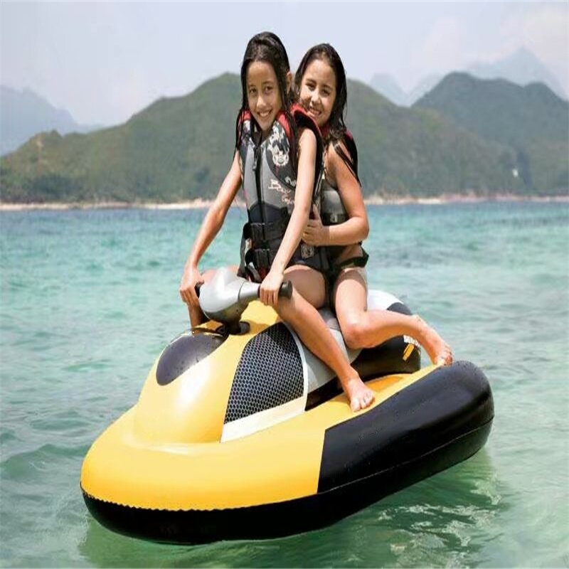 전기 물 보트 60 분 수영장 장난감 보트 모터 4.3 km/h, 방수 풍선 보트 수영장 어린이를 위한 풍선