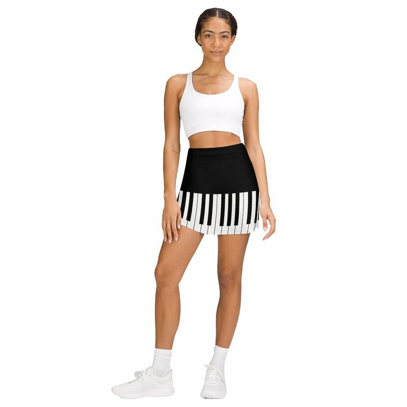 Rok celana panjang kunci Piano wanita, rok musim panas hitam & putih tahan cahaya 2023