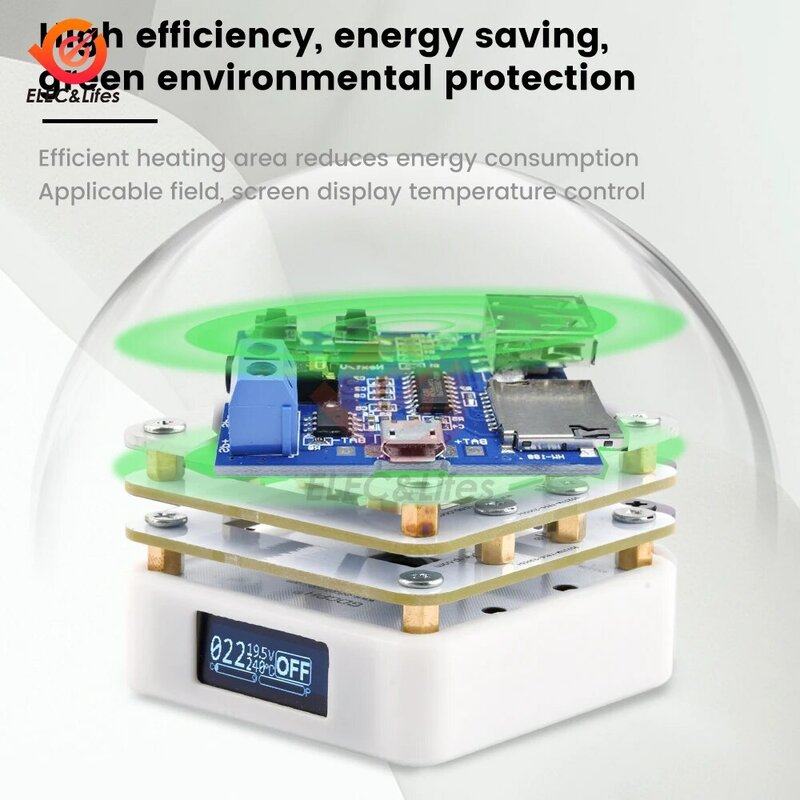 Мини-нагреватель MHP30, паяльный инструмент для печатных плат и светодиодов, с OLED-дисплеем