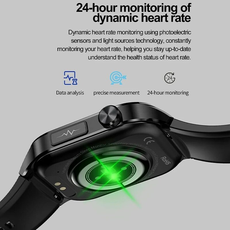 ET580 Smart Watch Blood Pressure Blood Oxygen Heart Rate Sleeping Sports IP68 Waterproof Fitness Watch With 2.04 Inch AMOLED Scr