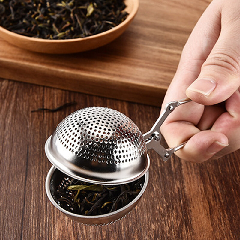 Filtro de chá de aço inoxidável infusor de chá de malha bola de chá infusor filtro reutilizável solto folha filtro saco fermentação erva chá acessórios