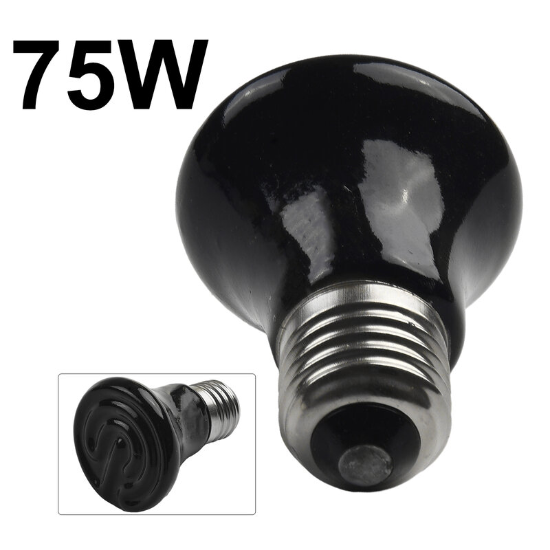 1 Pcs Heat Emitter Bulb 25W/50W/75W Ceramic Ceramic + Alloy Electrical Infrared No Light Emitted New 25W/50W/75W