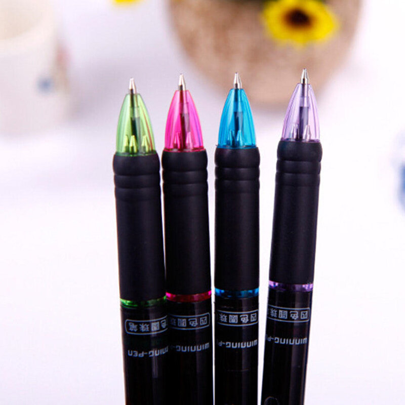 멀티 컬러 펜 크리에이티브 볼펜, 다채로운 개폐식 볼펜, 드로잉 핸드 계정 쓰기 펜 마커, 4 in 1, 0.7mm