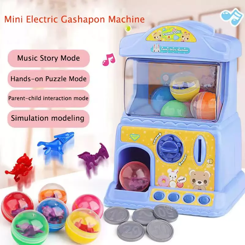 Das crianças Elétrica Coin-operated Gashapon Máquina, Candy Game Machine, Educação Infantil, Aprendizagem De Máquina, Play House, Menina Presente