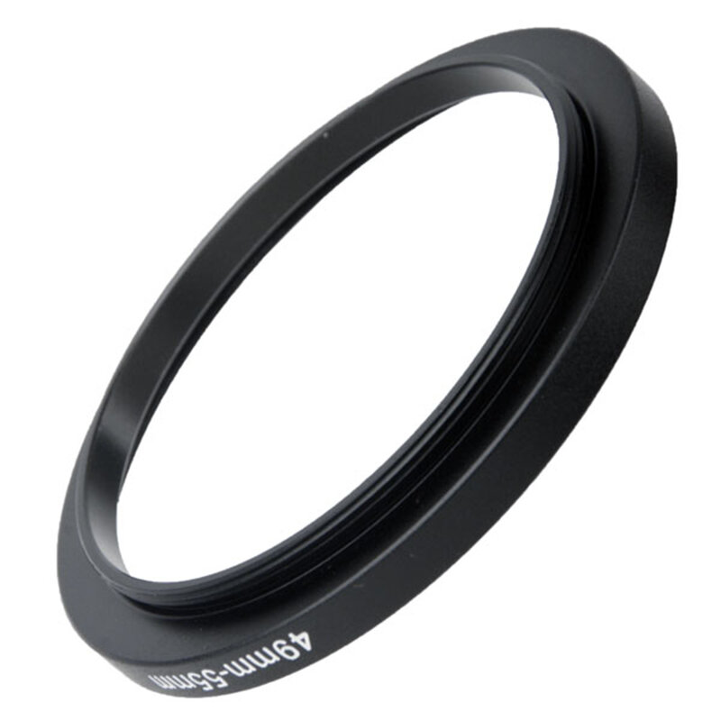 Aluminum Black Step Up Filter Ring 49mm-55mm 49-55mm 49 to 55 Filter Adapter Lens Adapter for Canon Nikon Sony DSLR Camera Lens