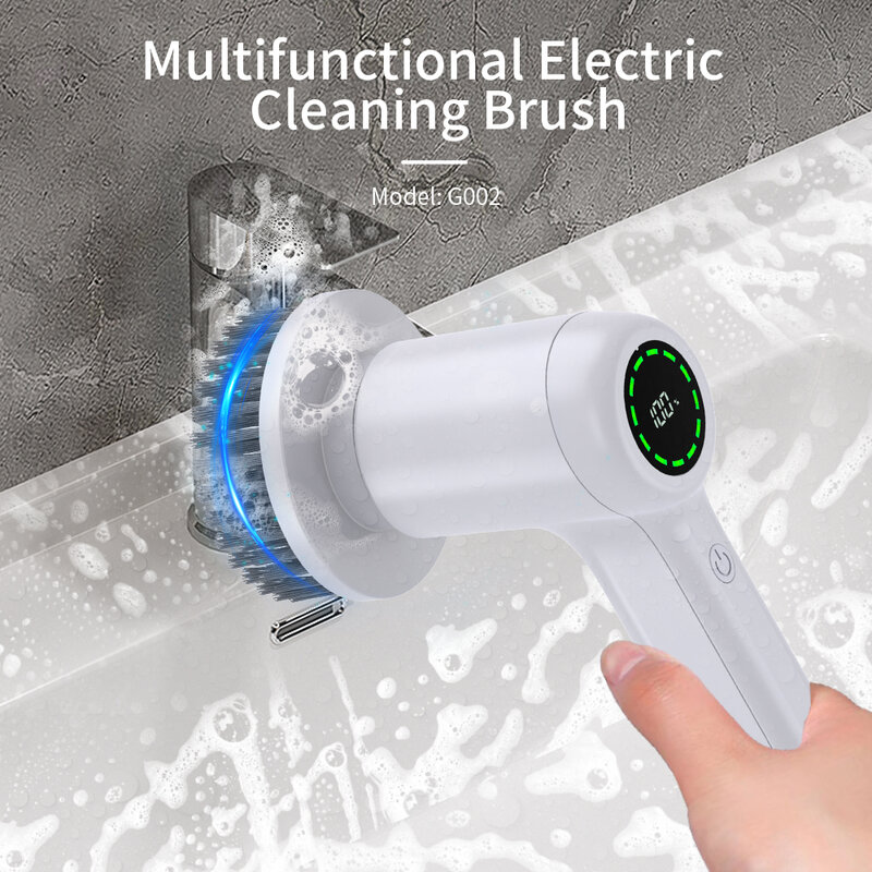 5-in-1 electric  brush cleaner (IPX7 waterproof, ultra long endurance, adjustable speed, high speed rotation torque)