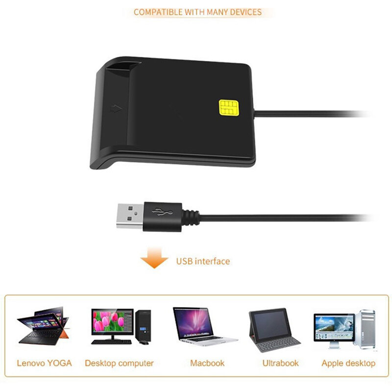 USB 스마트 카드 리더, 마이크로 SD/TF 메모리 ID 뱅크, 전자 dni citizen sim cloner 커넥터, 어댑터 Id 카드 리더, 1pc