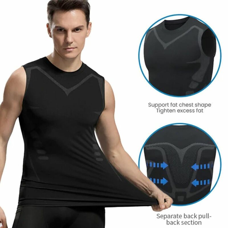 Colete respirável Ionic Shaping masculino, leve sem mangas, esportivo, coletes apertados à pele, confortável, ciclismo, secagem rápida