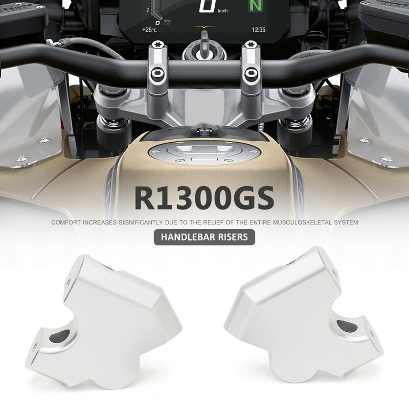 อุปกรณ์เสริมมอเตอร์ไซค์ขายึดอแดปเตอร์แฮนด์แฮนด์แบบยืดขยายสำหรับ BMW R1300GS R1300 GS R 1300 GS 2023 2024