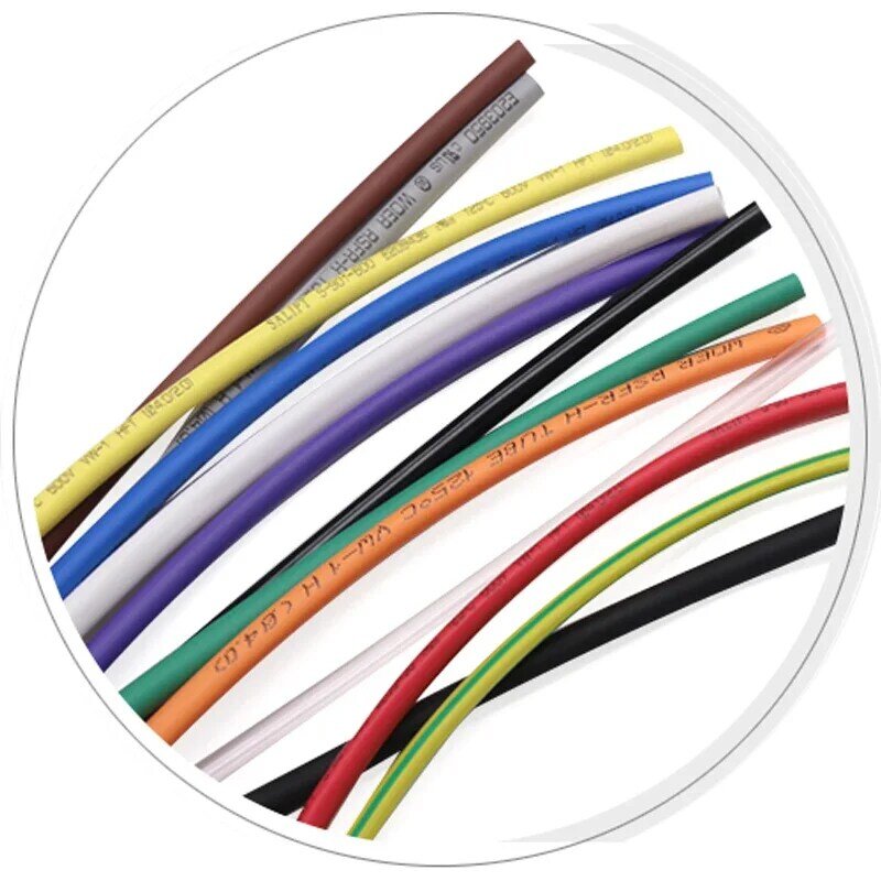 5M Diameter 0.6 0.8 1 1.5 2 2.5 3 3.5 4 4.5 5 5.5 6 mm Polyolefin Heat Shrink Tube 2:1 Shrink Ratio Insulated Cable Sleeve