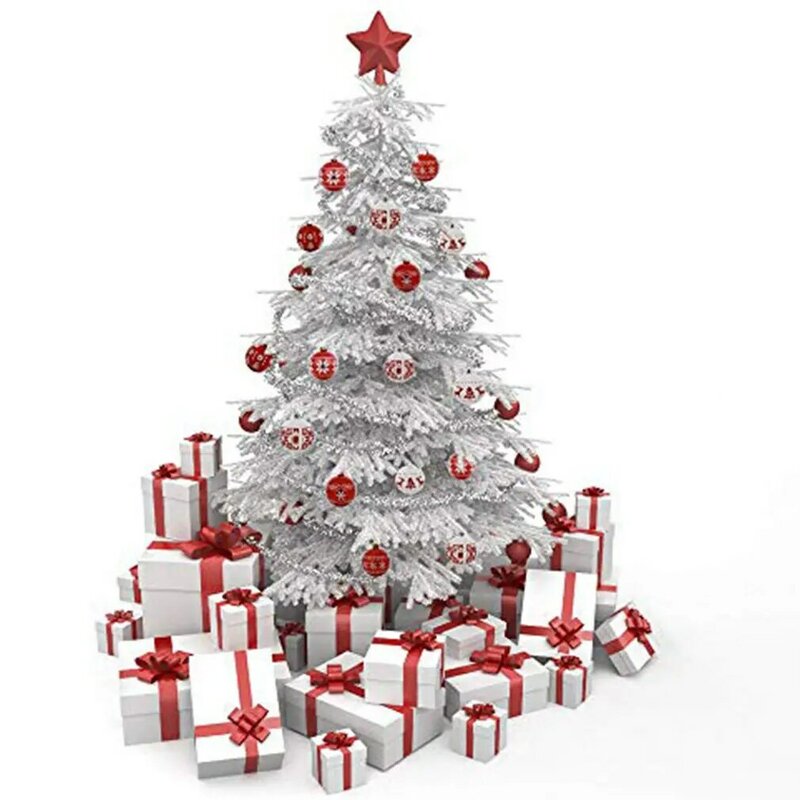 Bolas de Navidad de 24 piezas para decoración del hogar, adornos para árbol de Navidad, accesorios colgantes para Halloween y Año Nuevo