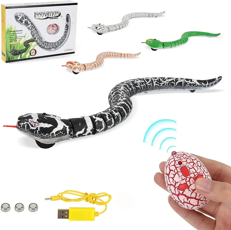 Realistyczny zdalnie sterowany wąż RC zwierzę przerażająca zabawka symulowana sztuczka żmii przeraża psoty na prezent dla dzieci na Halloween